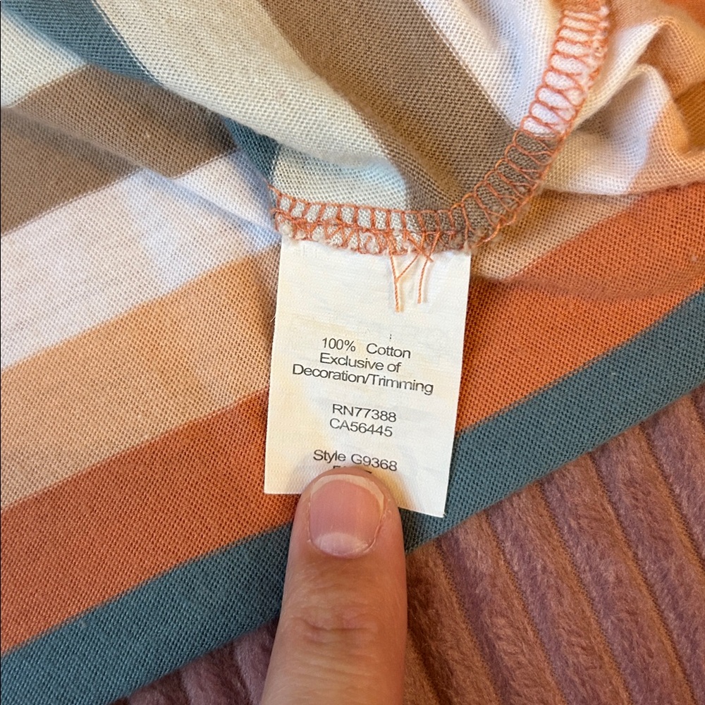 Madewell Embroidered Rainbow Striped Tee XXS - Picture 6 of 11